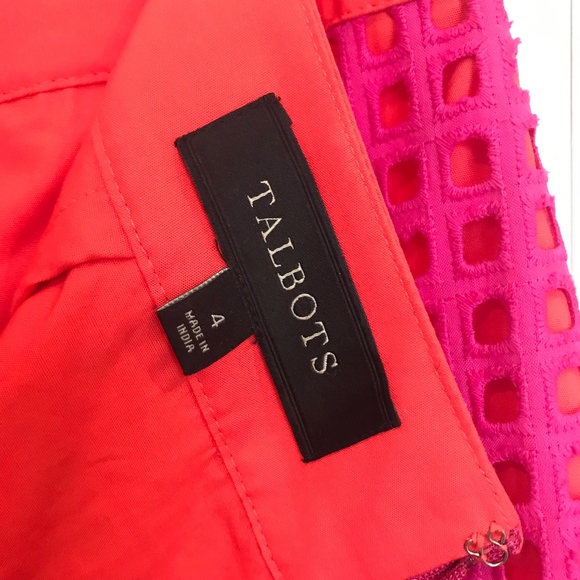 💎HP💎 Talbots Pink/Orange Eyelet Pencil Skirt - 4 - Picture 5 of 5